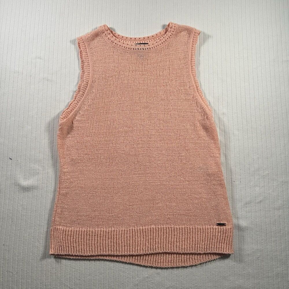 Jones New York Signature Womens XL Pink Sleeveless Knit Sweater Tank Top